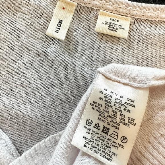 Anthropologie Moth Draped Cowl Neck Knit Top - Picture 7 of 7